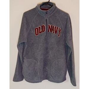 Old Navy Gray and Black Fleece Pullover Women's Size Large‎